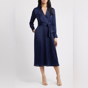 Navy Wrap Dress
